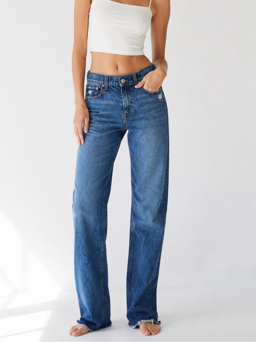 🇺🇸 American Eagle 🦅 Outfitters Stovepipe Ridged Jeans High Waisted 0 LONG